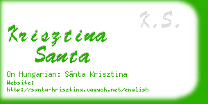 krisztina santa business card